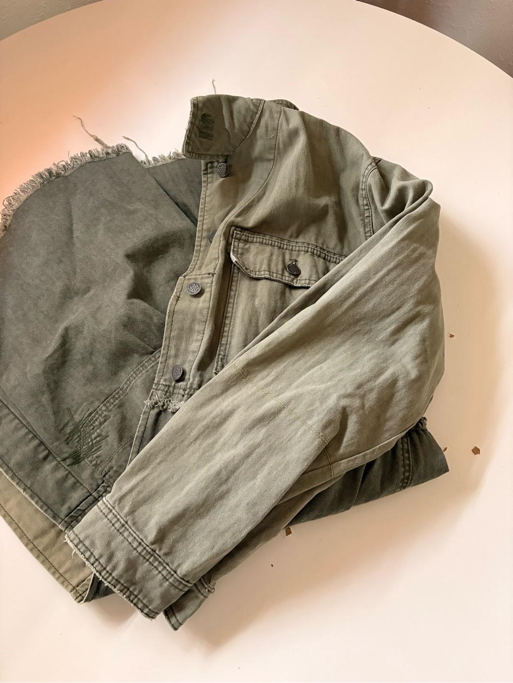 women’s Olive Green free people long Jacket